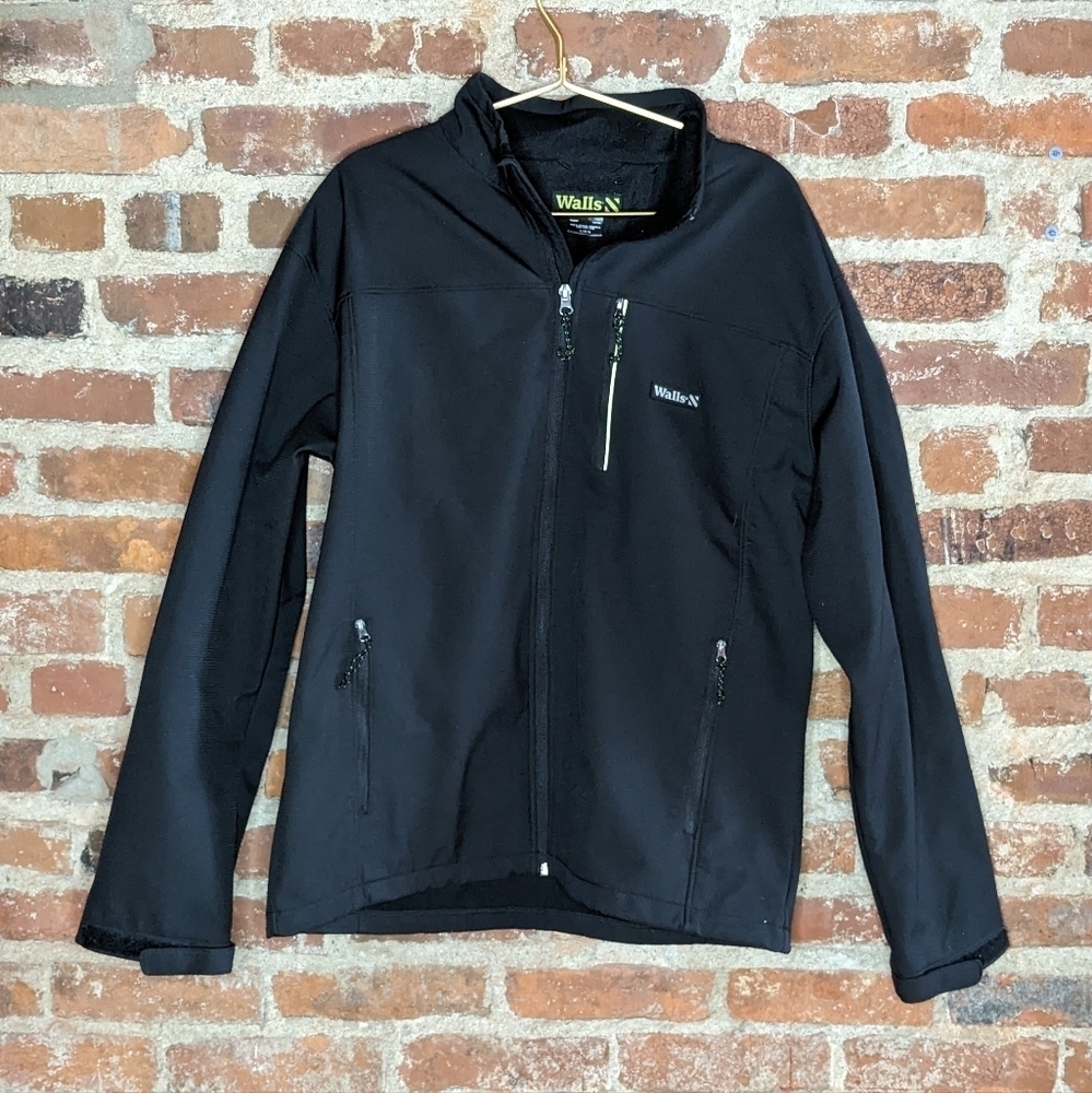 Walls Large Black‎ Jacket w/ Adjustable Waist & Sleeves